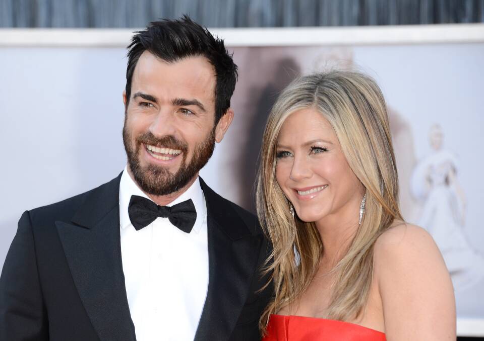 Actors Justin Theroux and Jennifer Aniston. Photo: Getty Images