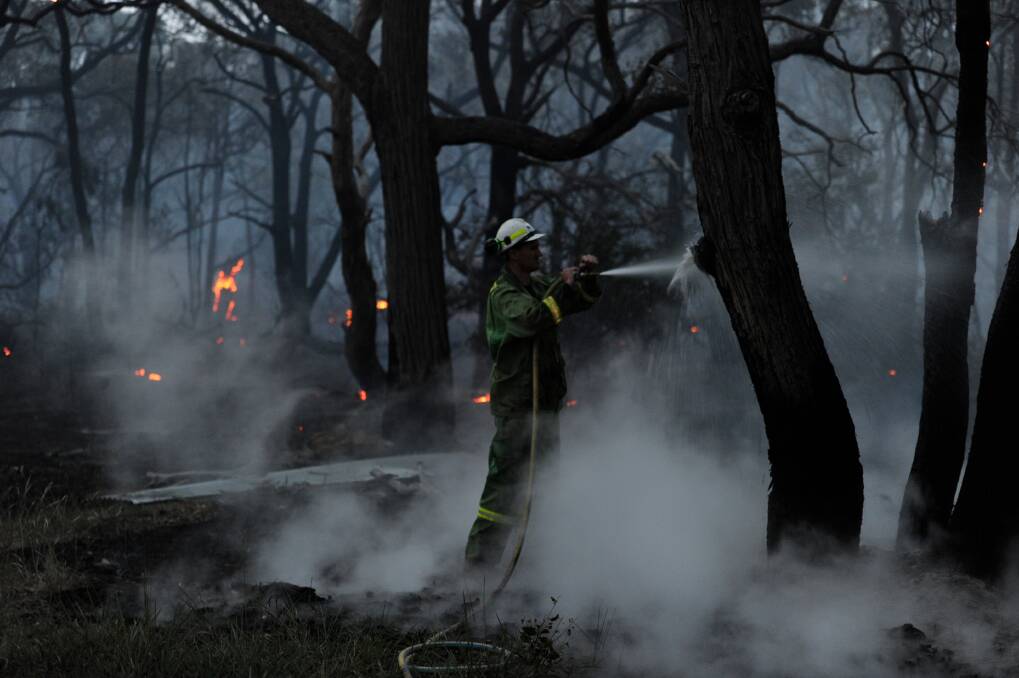 Chepstowe Fires near Ballarat. Fires on Station Lane where three homes were lost. Photo: Justin McManus