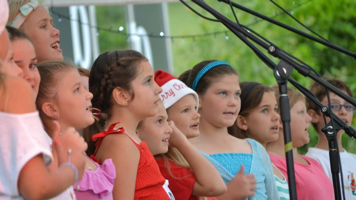 North Haven Public School Choir were on song at Christmas Carols on the Deck at Wauchope Bonny Hills Surf Club. Photo:The Camden Haven Courier. 