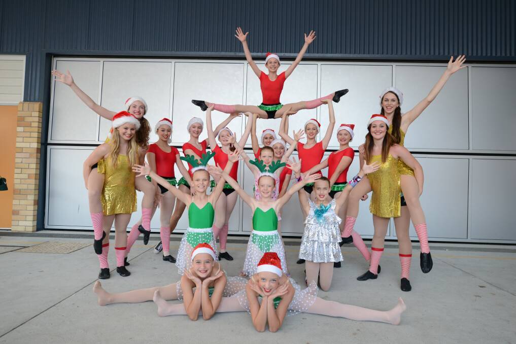 Andrea Rowsell Academy of Dance students perform at the Old Bar carols. Photo:The Manning River Times.