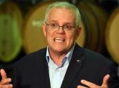 Prime Minister Scott Morrison at a press conference at Sandalford Winery on Day 27 of the 2022 federal election campaign, in West Swan in Perth, in the seat of Hasluck. Picture: AAP