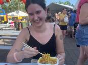 Me eating my first ever laksa in the Top End and the Darwin International Laksa Festival. 