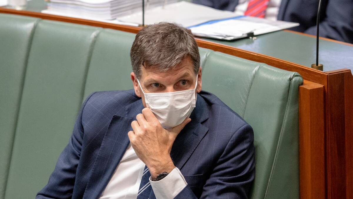 Angus Taylor claims the average Australian will be $2000 better off by 2050 under the plan. Picture: Sitthixay Ditthavong 