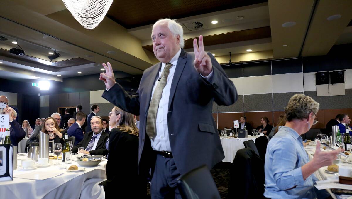 UAP chairman Clive Palmer has walked back comments on referencing the Greens. Picture: James Croucher