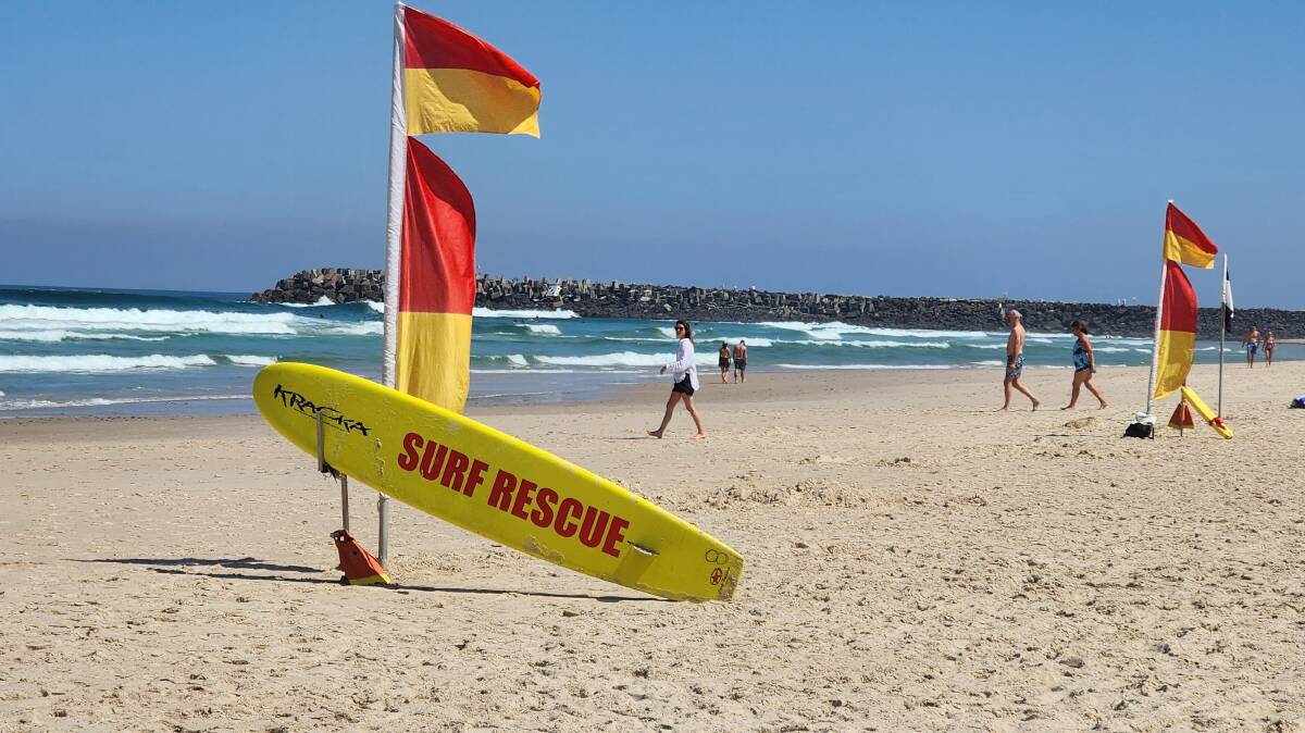 Surf Lifesavers were on hand to rescue swimmers who drifted too far offshore at Ballina's Lighthouse Beach on the weekend. Picture by Cathy Adams