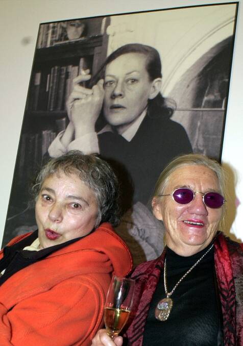 Mirka Mora (left) with friend Barbara Blackman
