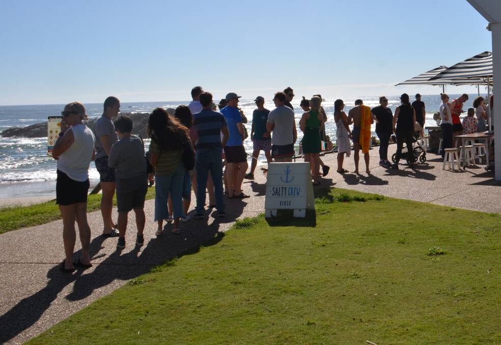 Cafes experienced long lines over the Easter long weekend as the tourism industry kicked off again in the Mid North Coast region. Photo by Mardi Borg