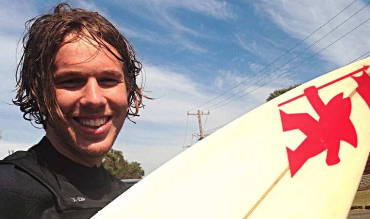 Zac Young was surfing with three friends when he was bitten on the legs by a shark. Picture supplied