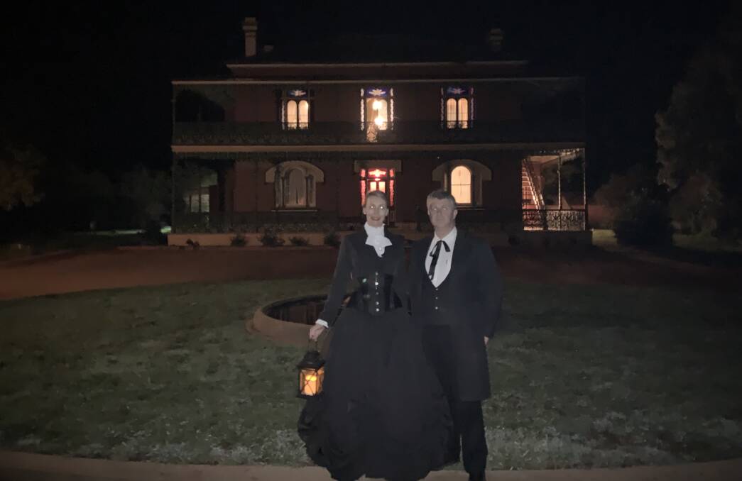 Lawrence Ryan and Silvia Heszterenyiova give Saturday night ghost tours of Monte Cristo, with children under 16 not allowed. Picture supplied 