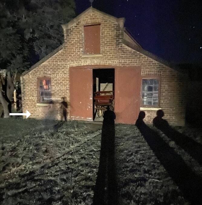 Another visitor-submitted image from January this year - a mysterious shadow is cast outside the homestead. Picture supplied 