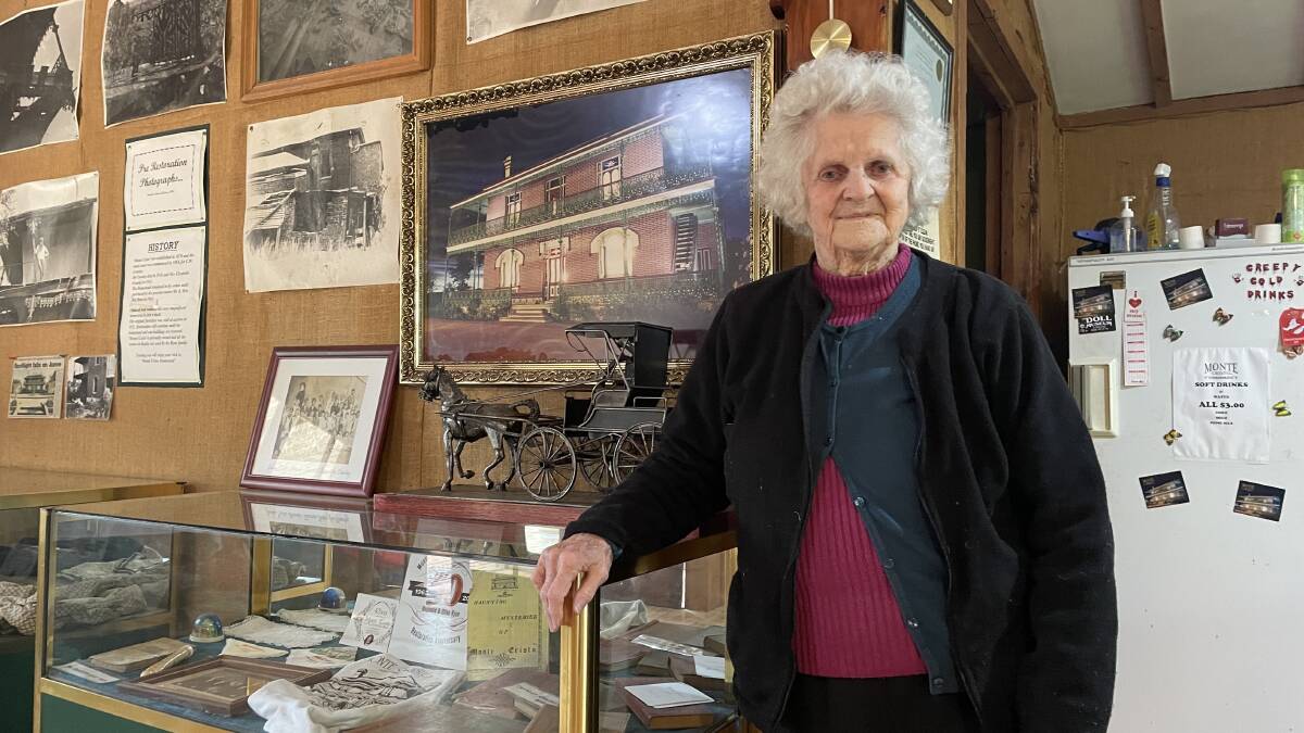 Olive Ryan has lived in the haunted home since 1963 and still regales visitors with stories and experiences. Picture by Tim Piccione