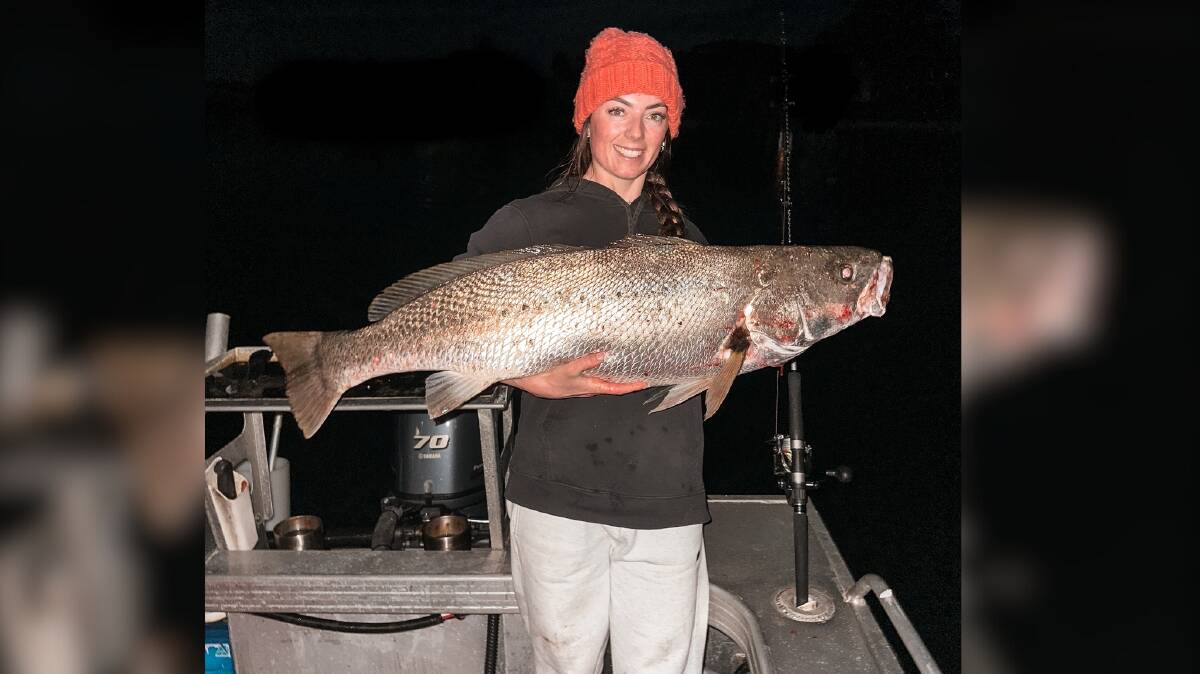 This week's fishing photo is of Harriet Crowley with a great sized mulloway in the Hastings River
