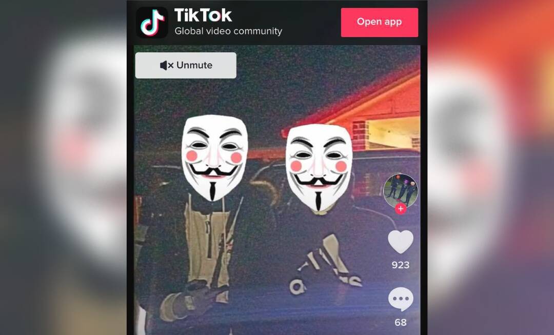 One of the victims of Port Macquarie's recent spate of break-ins and car thefts, shared this image of alleged offenders posing for TikTok outside a targeted home. Picture supplied 