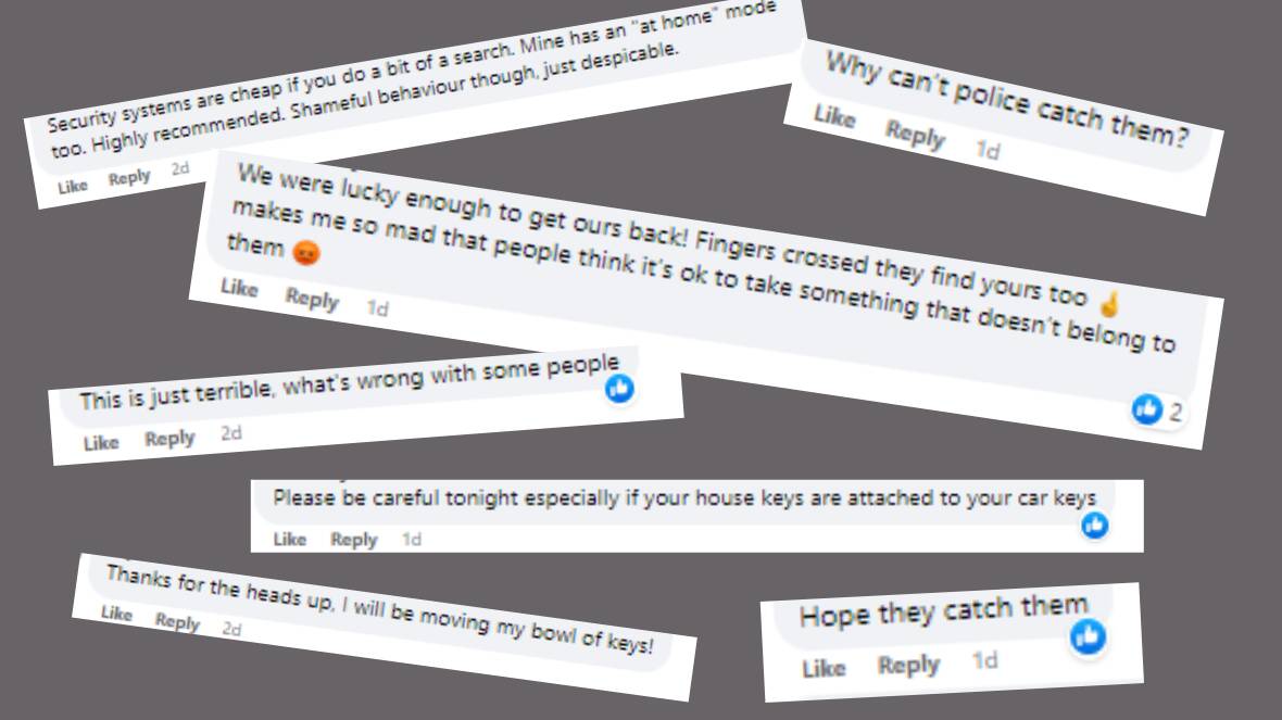 Just some of the comments people have left in response to a series of break-ins and car thefts in Port Macquarie