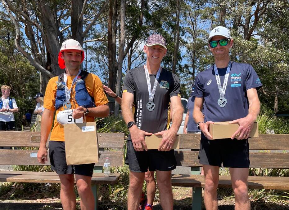 Beach to Brother marathon winner and course record breaker Chris Lenkic (far right) with other marathon winners. Picture by Rob Lloyd Sportive Media