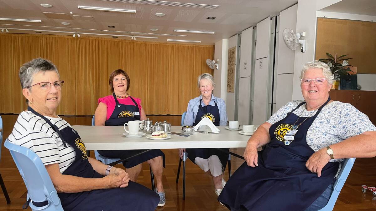 Port Macquarie CWA branch members (LtoR) Helen Hewens, Janis Miles, Robyn Baker and Jill Adams are back in the reopened tea rooms. Picture by Emily Walker