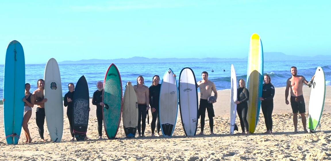 The surf crew spent four days at Ken Little's favourite place, catching waves and sharing stories. Picture supplied
