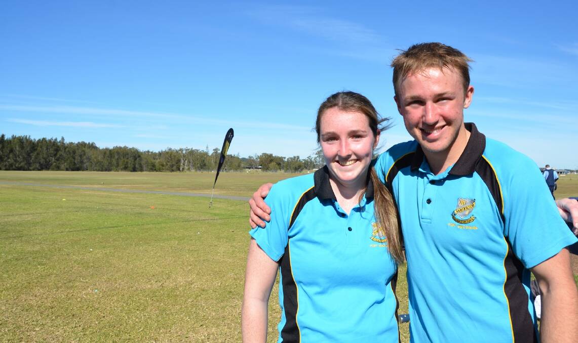 MacKillop College school captains Fleur Sherlock and Lennox Jenson said they had fun at the regional challenge. Picture by Emily Walker 