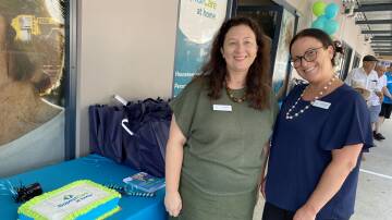 Florence Boyd and Sarah West from the management team at BaptistCare At Home Port Macquarie Hasting attend the opening of the new Wauchope Hub. Picture supplied