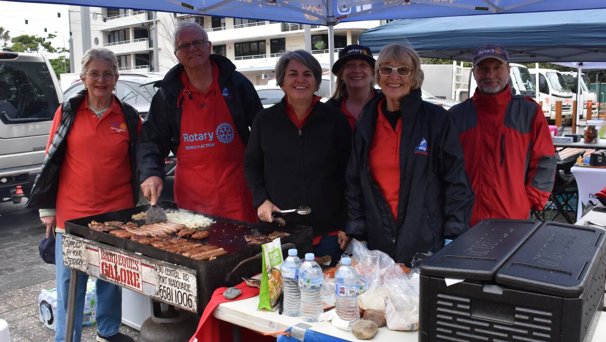 Those hoping to snag a sausage could visit the stall set up by the Rotary Club of Port Macquarie West. Picture by Emily Walker