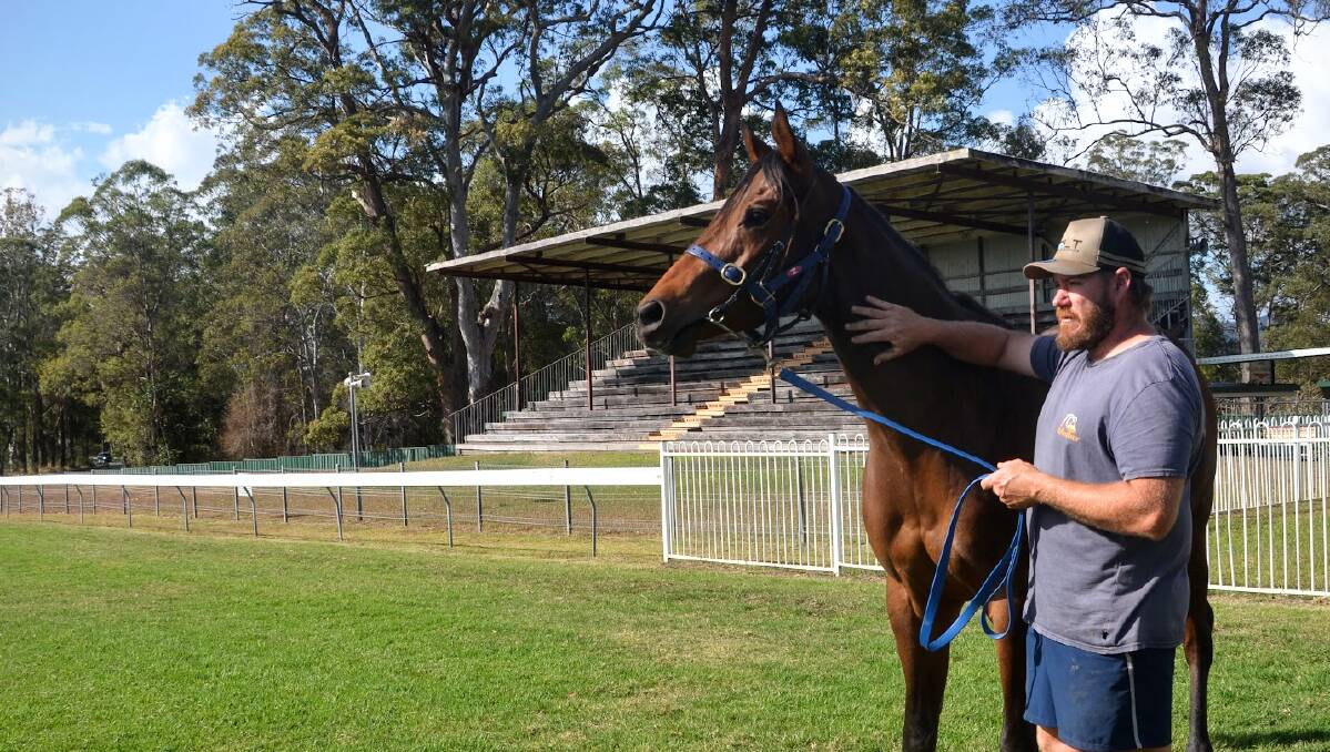 Wauchope Jockey Club's Colt Prosser with thoroughbred Royal Kew who will be racing in the Wauchope Seaview Race on Saturday, October 14. Picture by Emily Walker