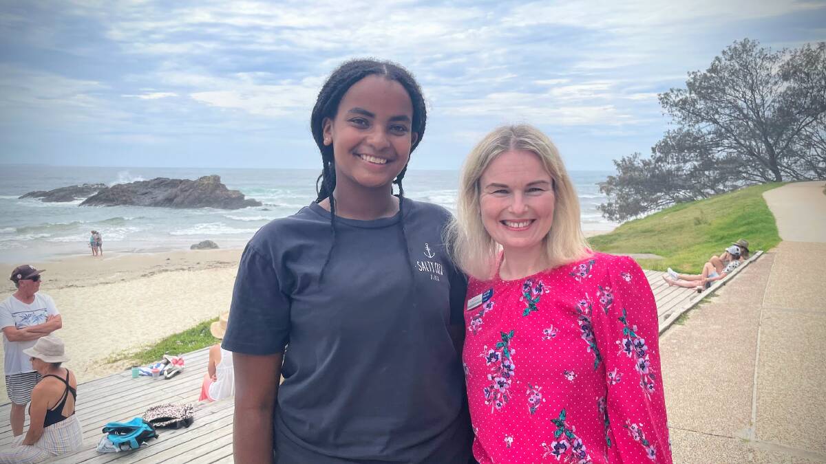 Hastings College student Eyerusalem Southon with Port Macquarie campus principal Kristen Miller. Picture by Emily Walker