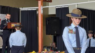 Laurieton Anzac day service inside the Laurieton United Services Club. 