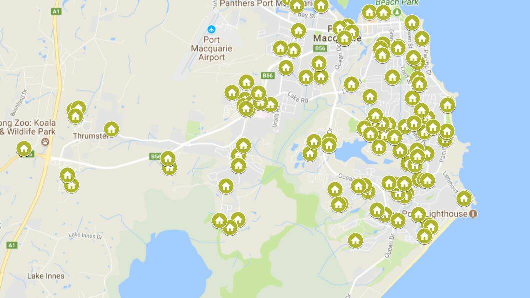 Map of homes open for inspection: Janaury 26 – February 01, 2018