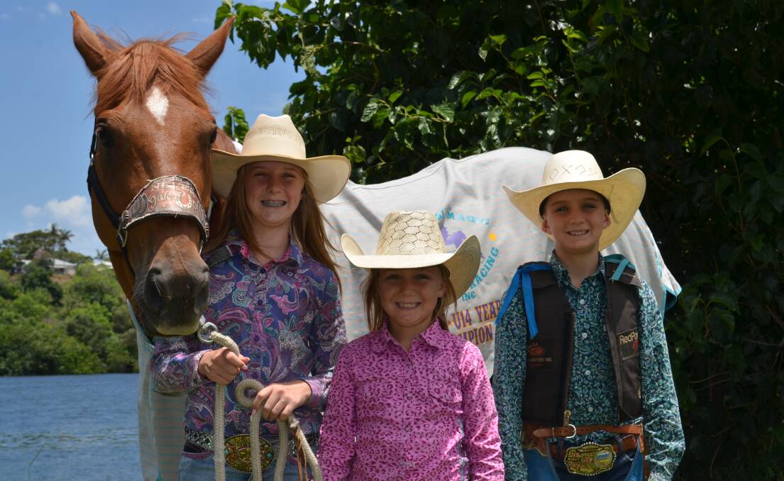 TAKING THE BULL BY THE HORNS: Thunder, Bobbi, Franki and Levi Ward will be hoping for strong performances at the Australian Bushmen's Campdraft and Rodeo Association Finals in Tamworth later this month. Photo: Tom Bushnell.
