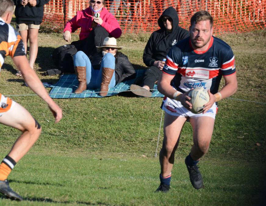 Kurt Lewis scored three tries for Old Bar in his first game since 2019.