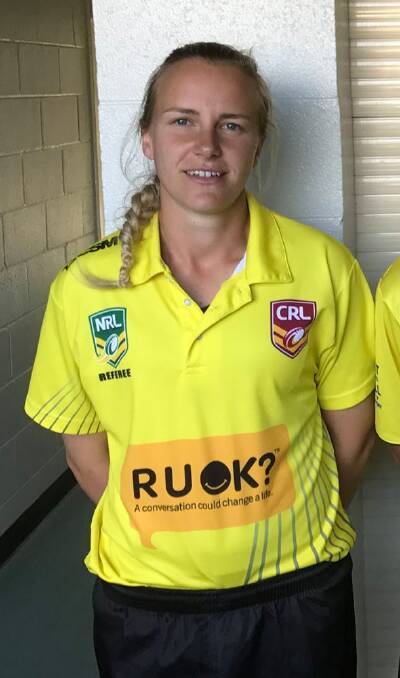 Siobhan Wilson will control games in Group Three Rugby League's senior grades this year. She has the under 18 game between Old Bar and Port Macquarie tomorrow and will also do a first grade line. 