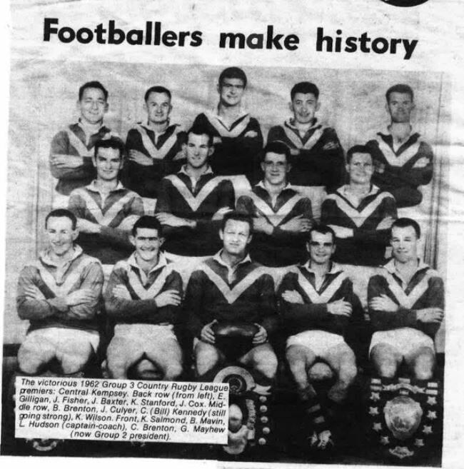 The 1962 Central Kempsey team from the Macleay Argus archives