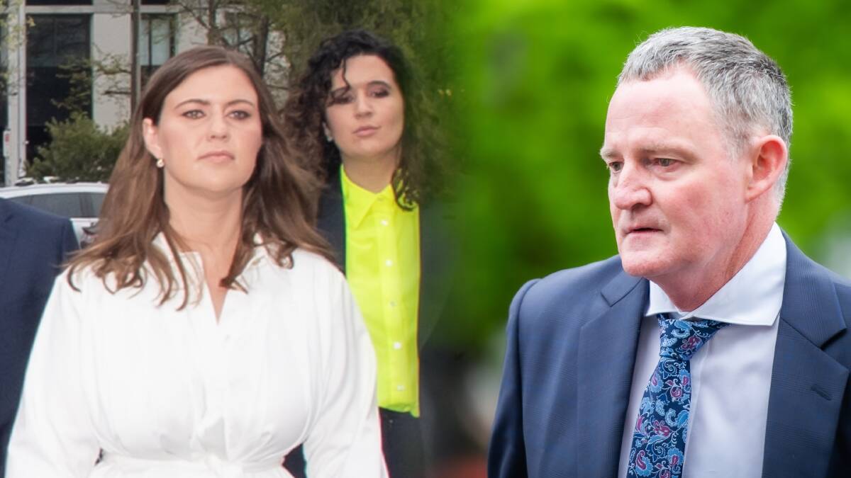 Brittany Higgins, left, has labelled cross-examination by barrister Steven Whybrow, right, "deeply insulting". Pictures by Karleen Minney