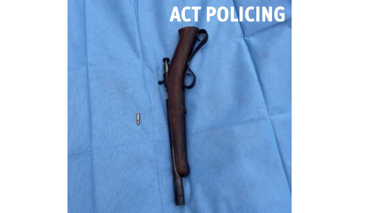 The modified rifle police say they found in James Greer's truck. Picture: ACT Policing