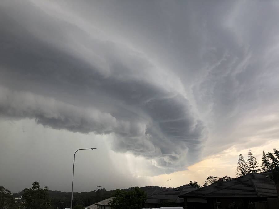 Awesome: Amanda Leech snapped this wonderful photo as the storm cell of the storm cell approaching.
