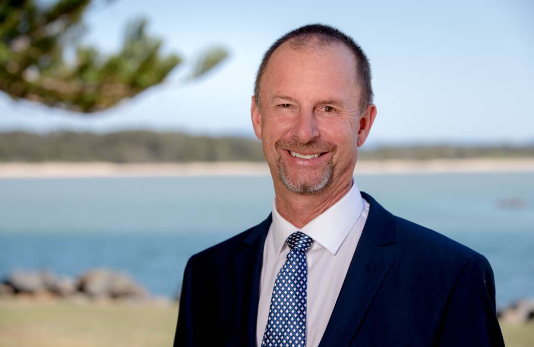 Eye on the future: Real Estate agent Chris Koch says Port Macquarie can now withstand 'corrections" in the metropolitan markets.