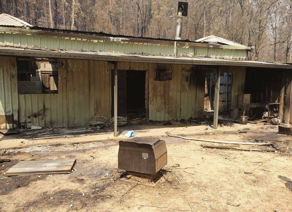 Destroyed: Forbes River's Rebecca Bull's home was destroyed by the bushfire.