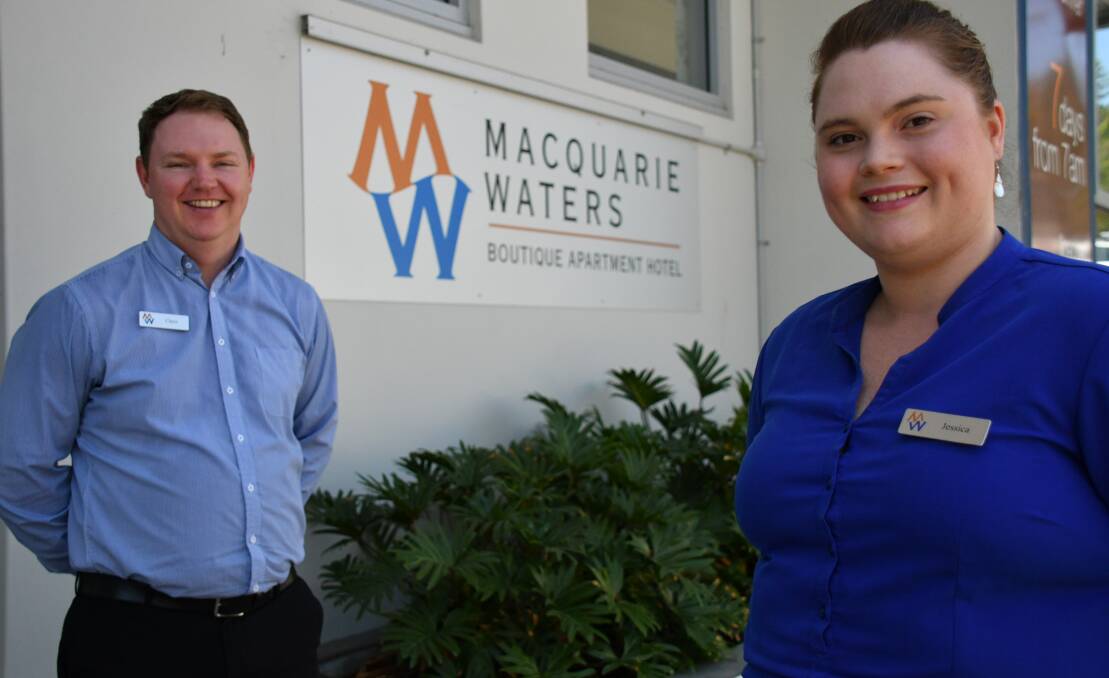 House full: Macquarie Waters' Chris Isaac and Jessica Holmes have been kept busy this holiday season.
