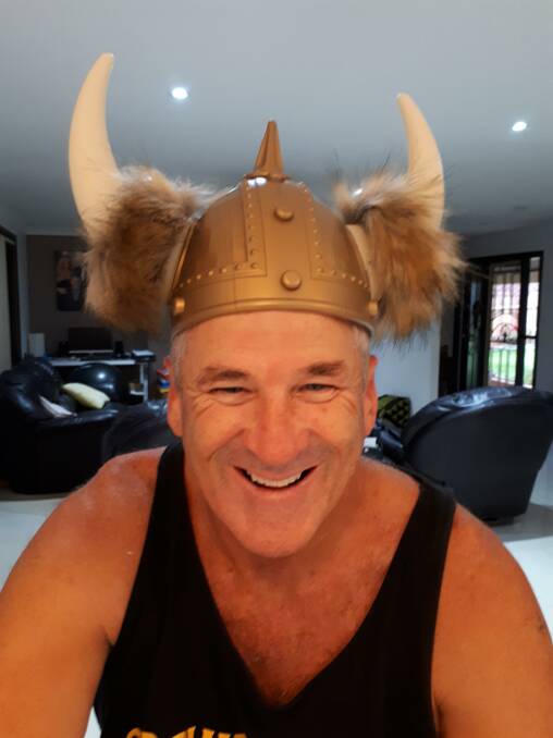 The big horn: Steve Cherry has taken over the mantle as the leader of the Hastings Valley Vikings' Golden Oldies side, the Wrinkled Horns.