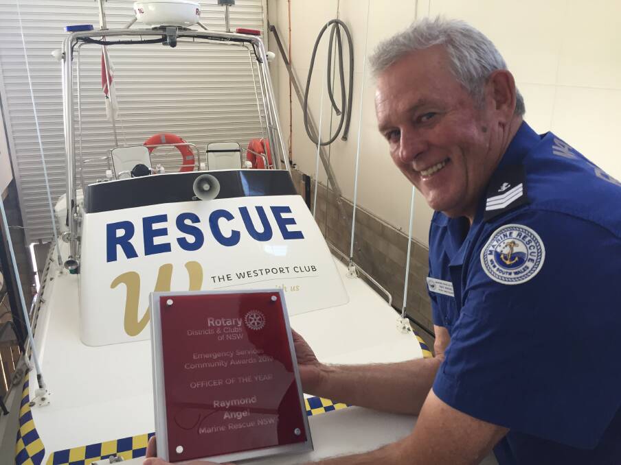 A winner: Ray Angel is the state winner in the marine rescue category of the 2019 Rotary Emergency Services Community Awards.