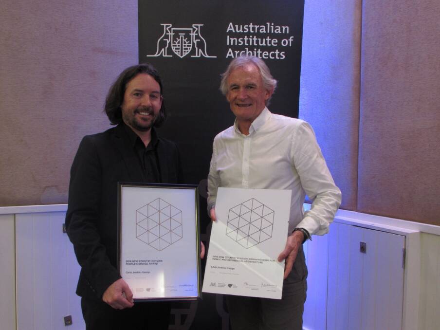 People's pick: Russell McFarland from NSW Country Division Awards Jury Chair and Chris Jenkins from Chris Jenkins Design.