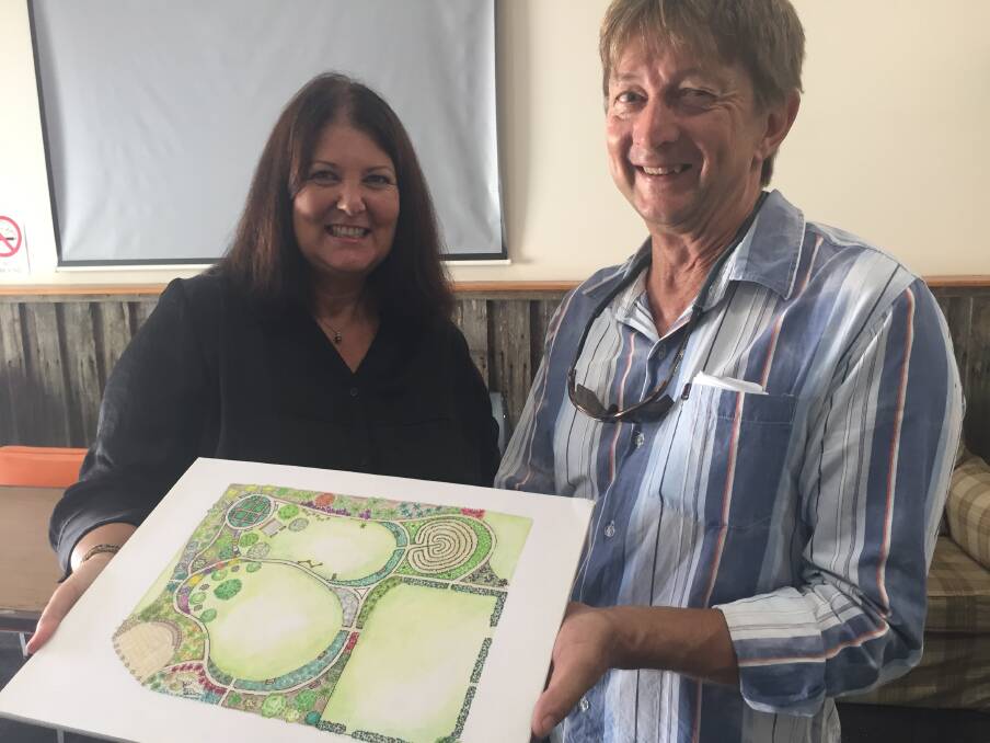 We've got a plan: Northside Progress Association vice president Carla McKern and president Kingsley Searle with an initial plan to develop Kangaroo Park.