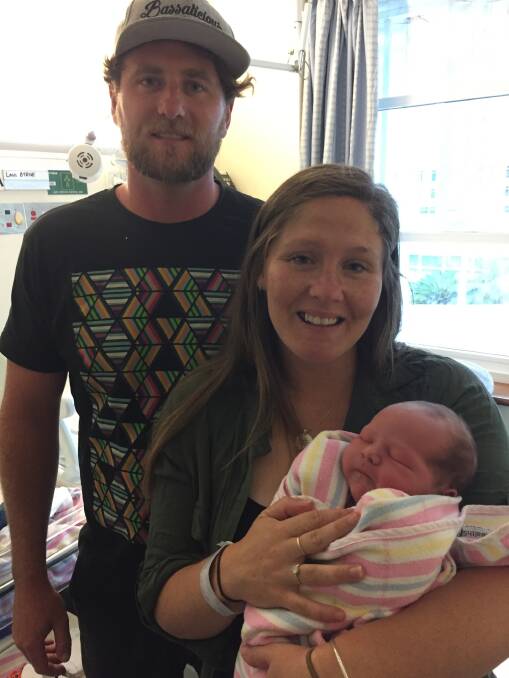 Congratulations: Jacque and Leah Byrne with their New Year's Day bundle of joy.