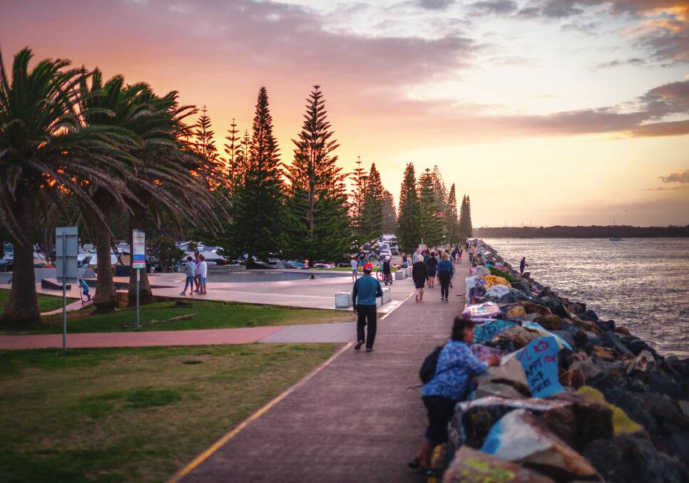 Work wanted: Port Macquarie-Hastings Council is calling on the Department of Industry - Lands and Water to start work on the hugely popular Port Macquarie breakwall. Photo: Ivan Sajko