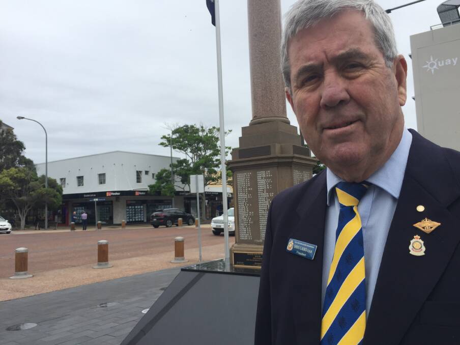 Support grows: Port Macquarie RSL sub-Branch president Greg Laird OAM supports the idea of a driveway vigil to commemorate Anzac Day 2020.