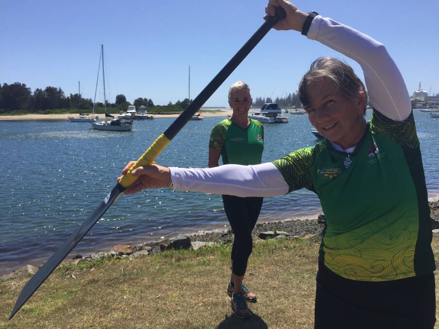Going for gold: Port Macquarie's Flamin' Dragons Club members, Merche Benson and Glenys Cummings have been selected in the National Dragonboat squad in the senior C age bracket to compete in the world titles in August 2019.