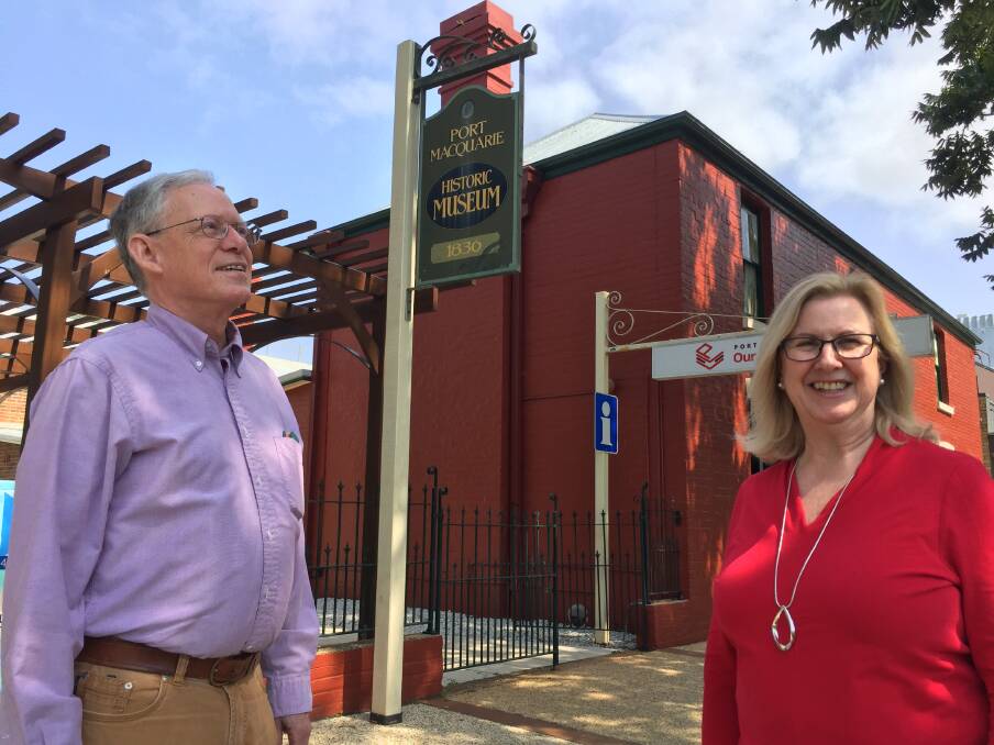 Bold move: Port Macquarie Historical Society president Clive Smith and voluntary curator Debbie Sommers have unveiled plans for the rejuvenation of the outdated Port Macquarie museum.