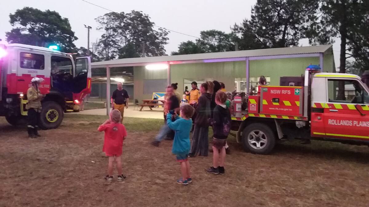 Wonderful response: The Rolland Plains Recreational Trust Grounds also served as a home for five families during the height of the bushfire threat. Photo: Rolland Plains Community Group