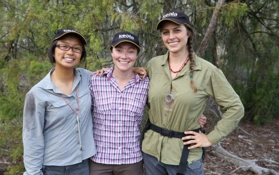 Teamwork: Dr Kara Youngentob, centre, with PhD student Jessie Au left and research assistant Christina Zdenek.