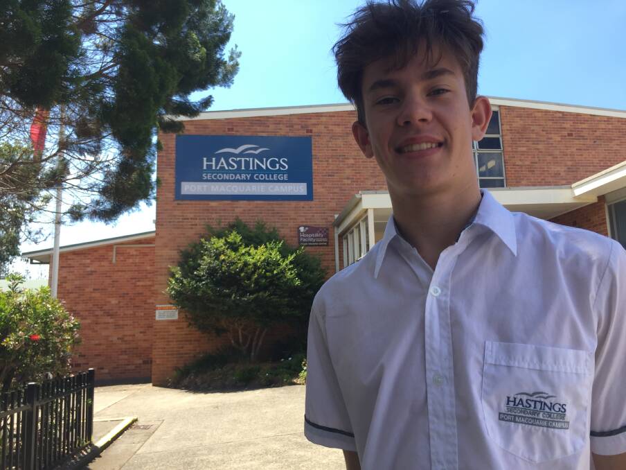 Main address: Year 12 Hastings Secondary College student Brodie Knott is looking forward to giving the main address at this year's Remembrance Day service in Port Macquarie.
